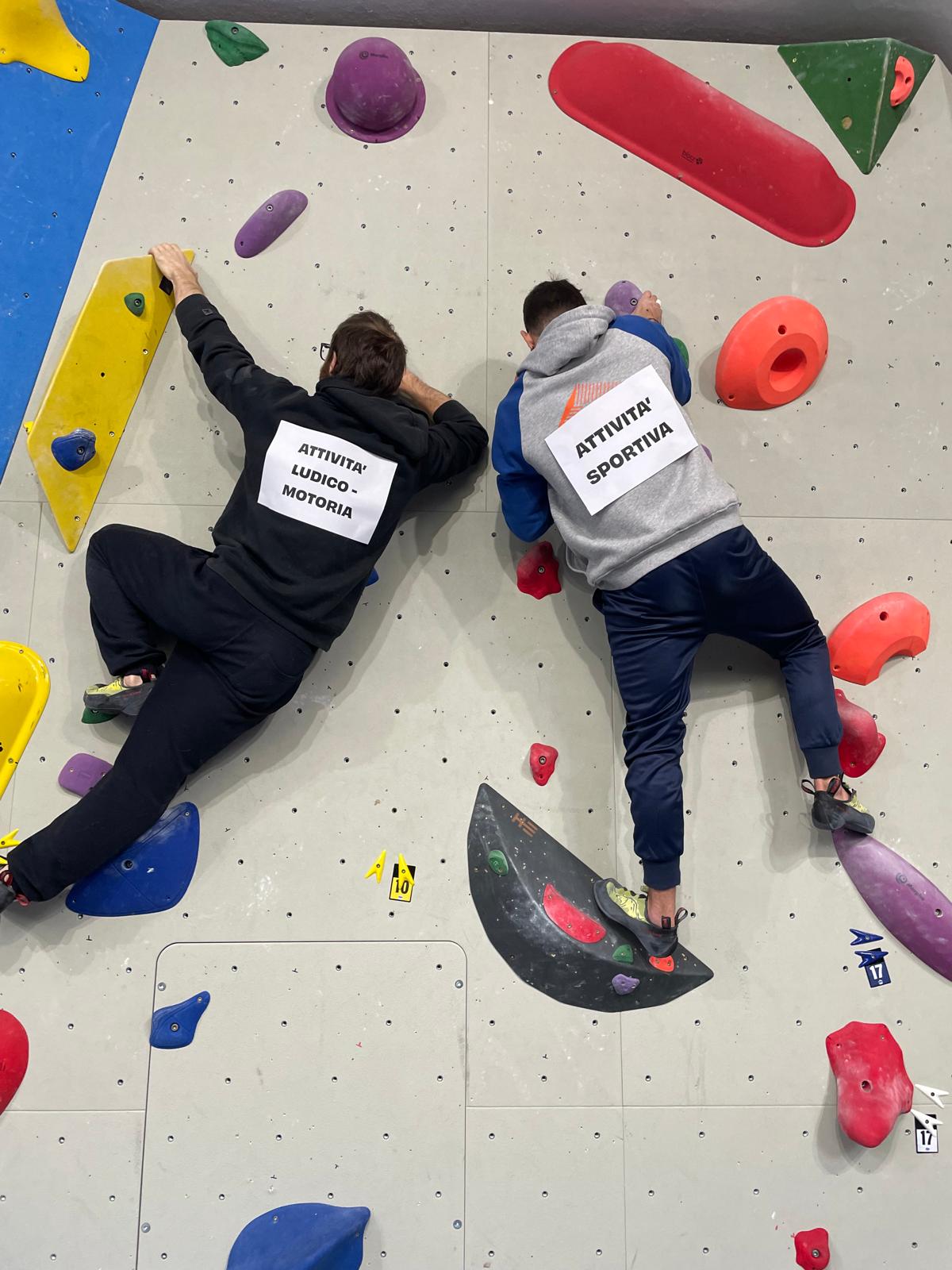 certificato in palestra di arrampicata
